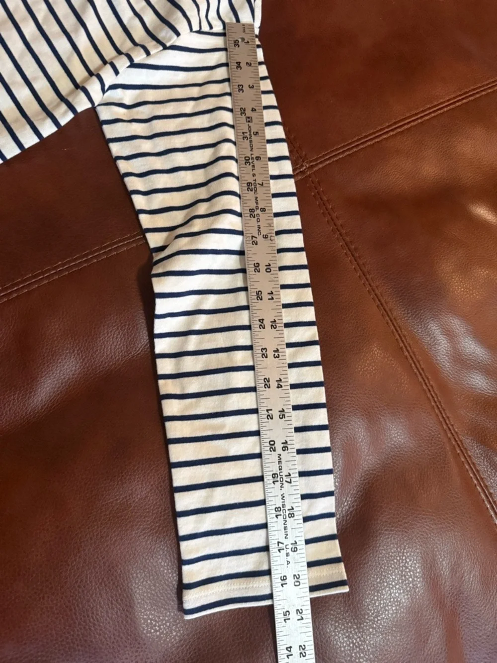 J. Crew Mariner Stripe Cropped Pearl Fringe Boatneck Top XS NWT - Picture 9 of 11